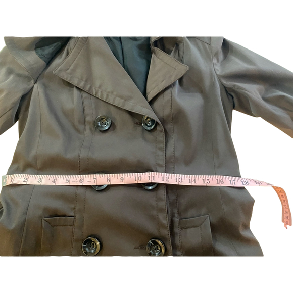 Zara basic dark brown double breasted trench coat- medium- - Picture 9 of 16